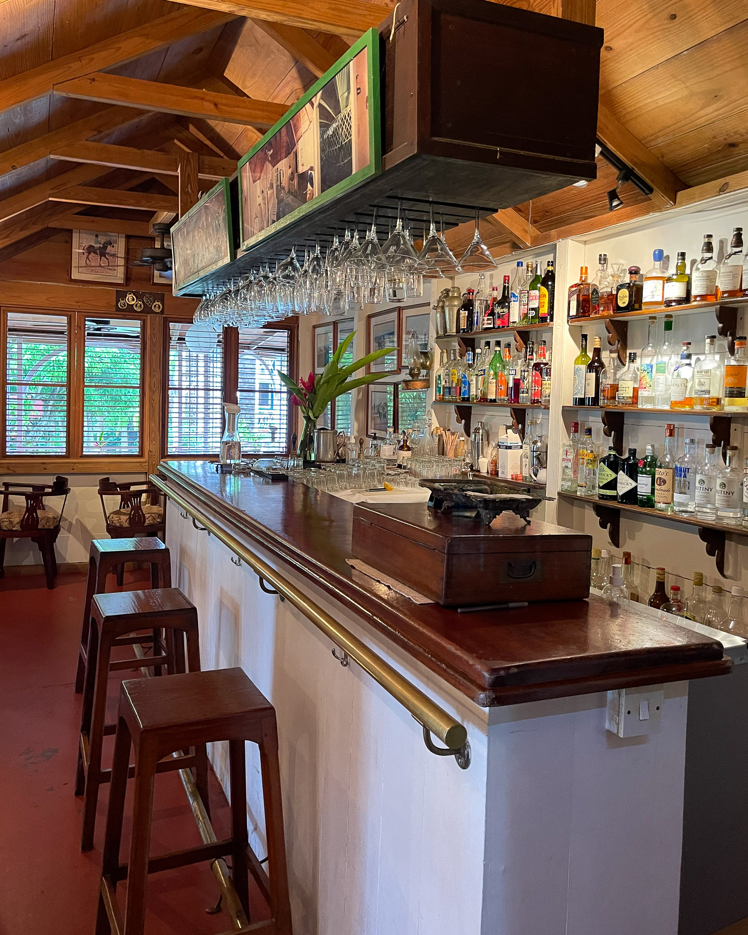 Bar at Hermitage Nevis Photo Heatheronhertravels.com