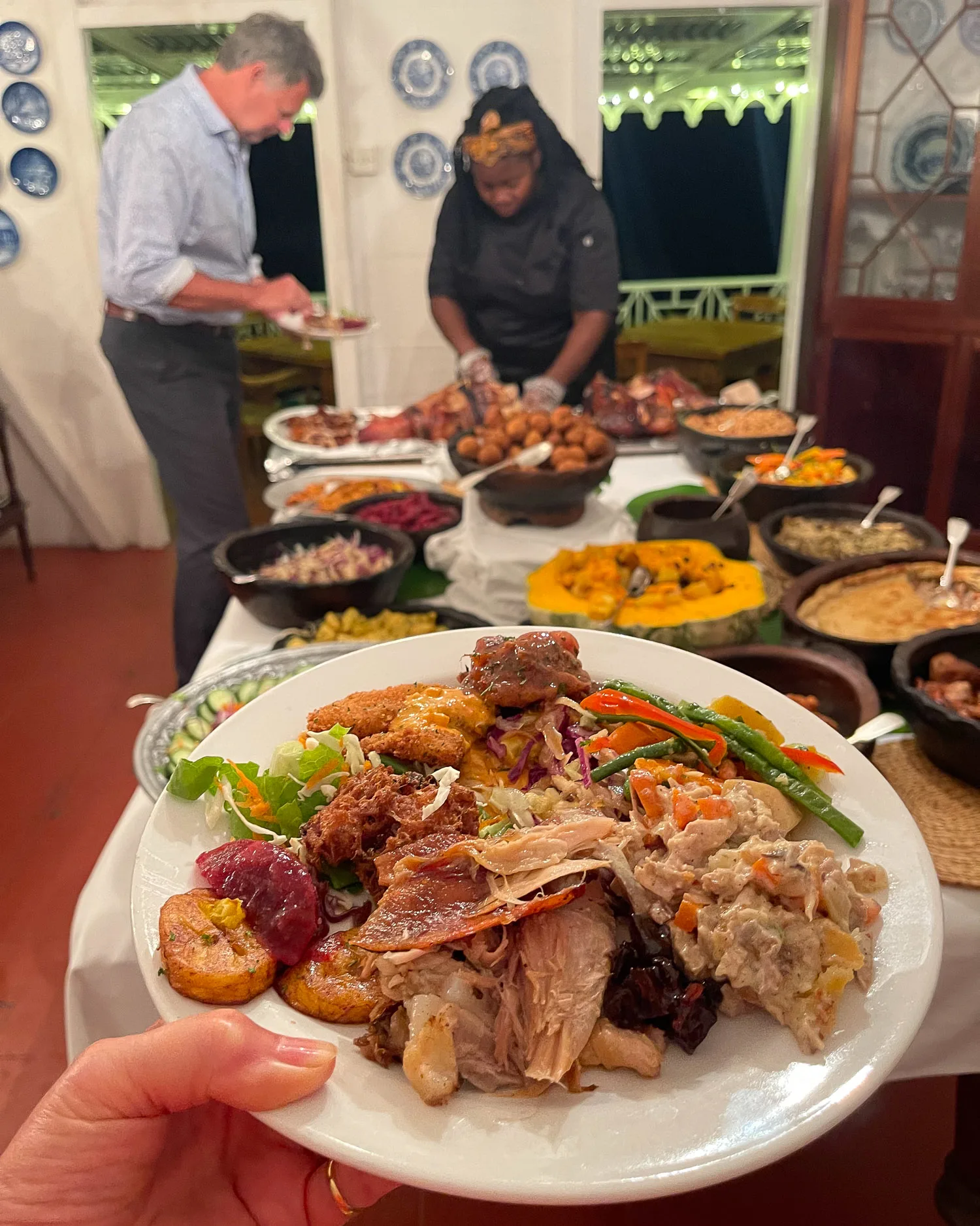 West Indian Buffet at The Hermitage Nevis Photo Heatheronhertravels.com