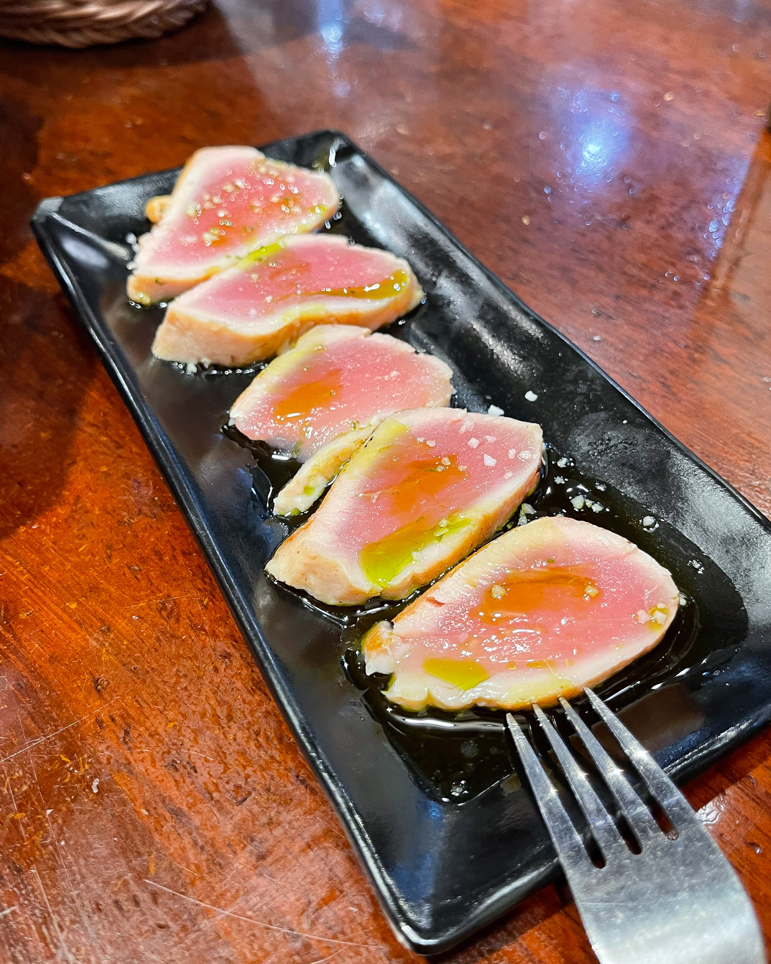 Seared tuna Tapas in Seville Spain Photo Heatheronhertravels.com