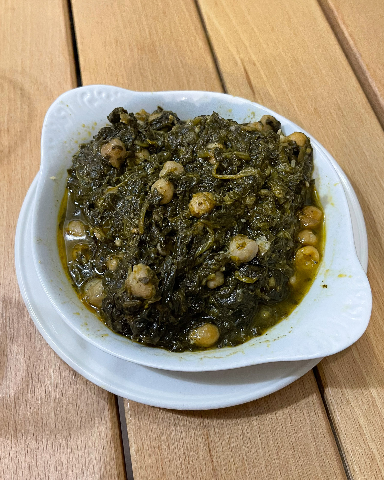 Spinach and chickpeas Tapas in Seville Spain Photo Heatheronhertravels.com