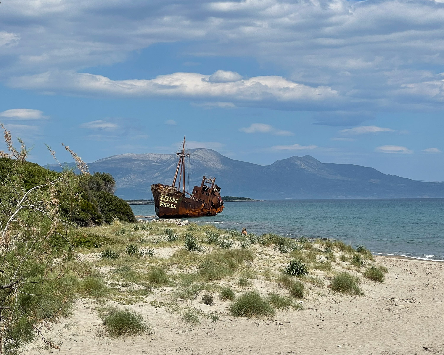 Dimitrios Shipwreck near Gythio Mani Peninsula Greece Photo Heatheronhertravels.com