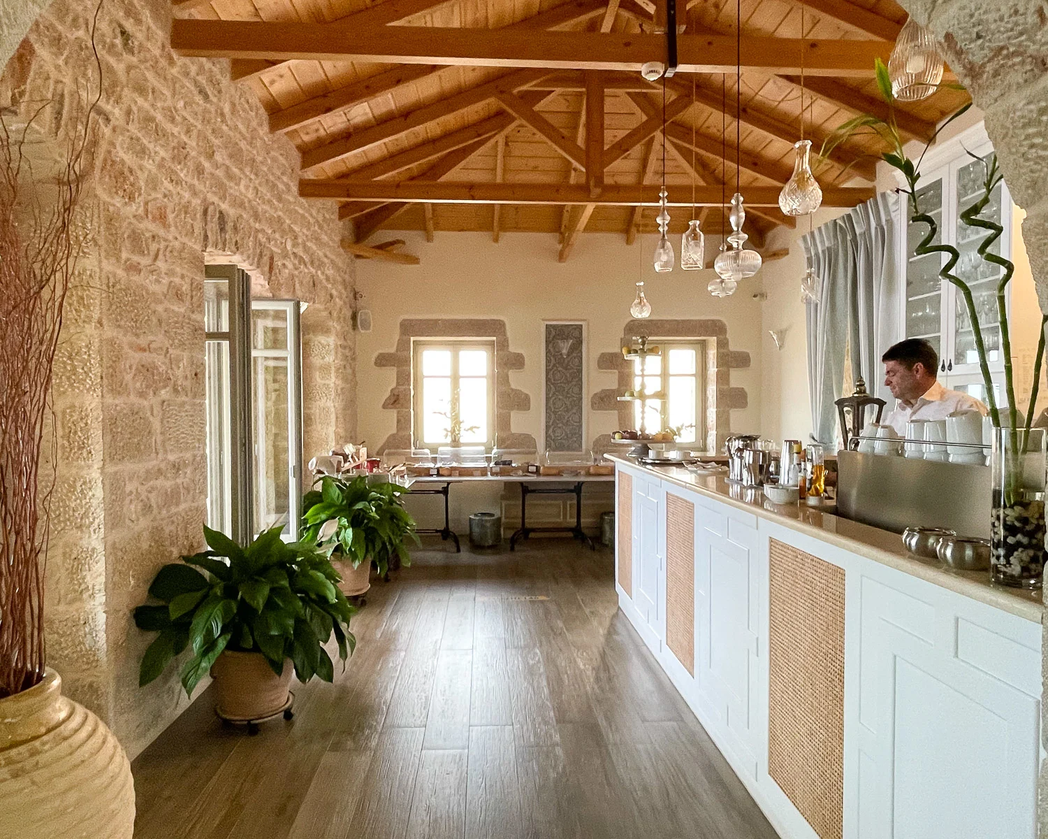 Bar at Akrolithi Boutique Hotel Mani Peninsula Greece Photo Heatheronhertravels.com