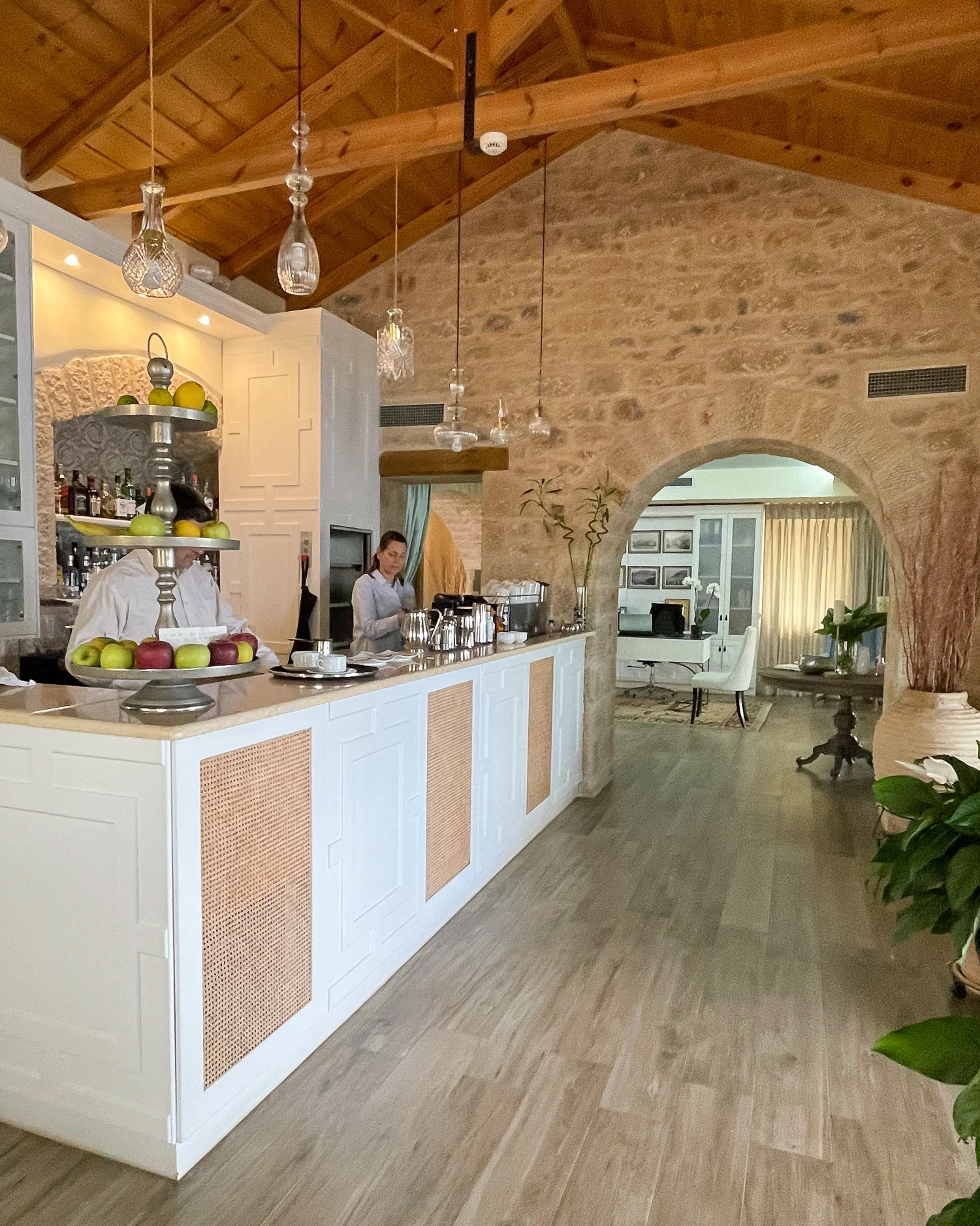 Bar at Akrolithi Boutique Hotel Mani Peninsula Greece Photo Heatheronhertravels.com