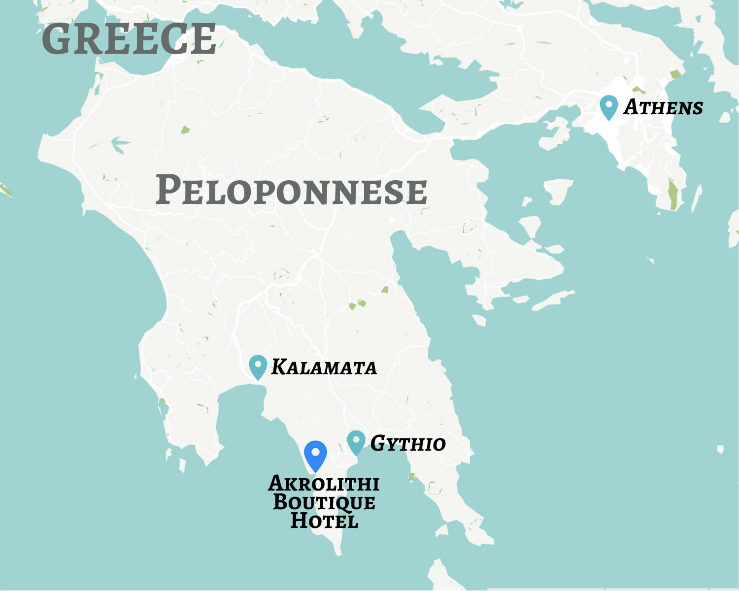 Location of Akrolithi Boutique Hotel Greece Photo Heatheronhertravels.com
