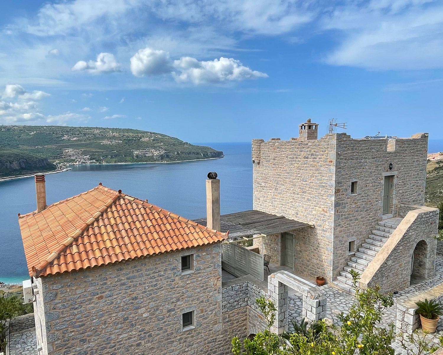 Guest houses at Akrolithi Boutique Hotel Mani Peninsula Greece Photo Heatheronhertravels.com