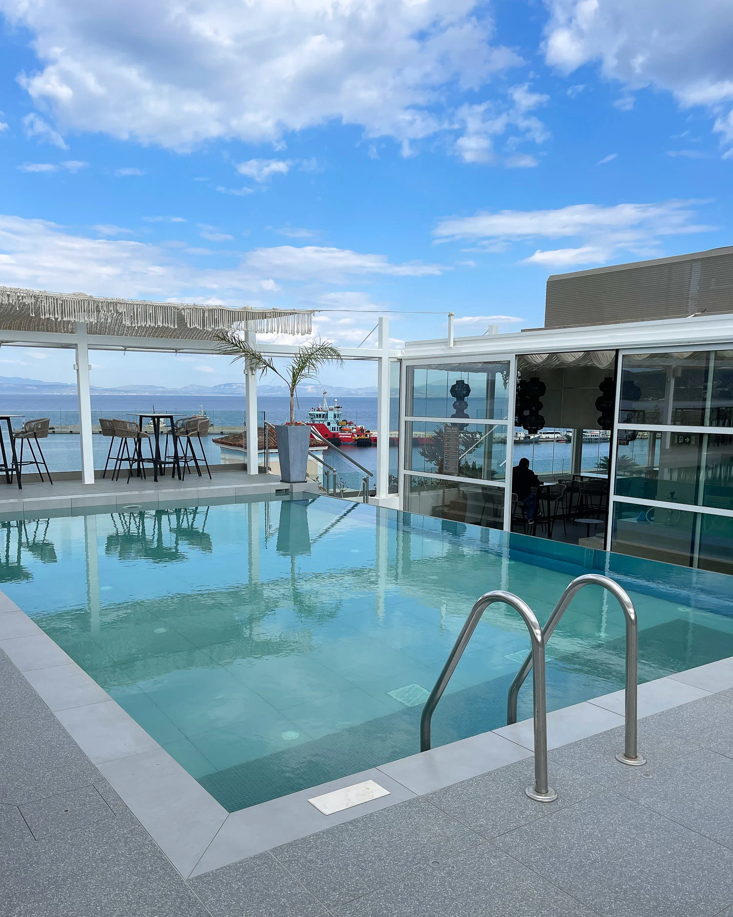 Rooftop Pool at Las Hotel and Spa Gythio Greece Photo Heatheronhertravels.com