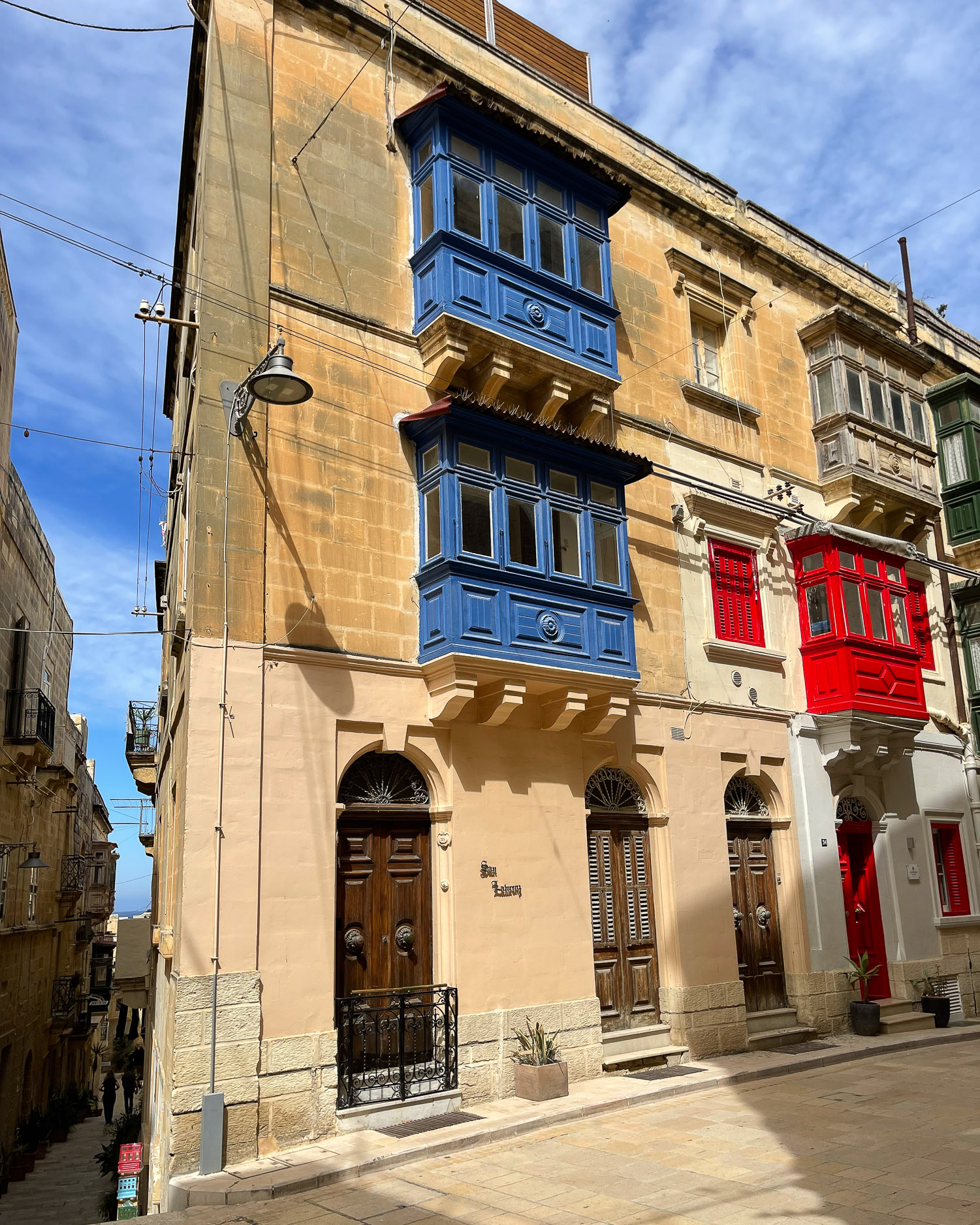 Colourful balconies in Birgu Three Cities Malta Photo Heatheronhertravels.com