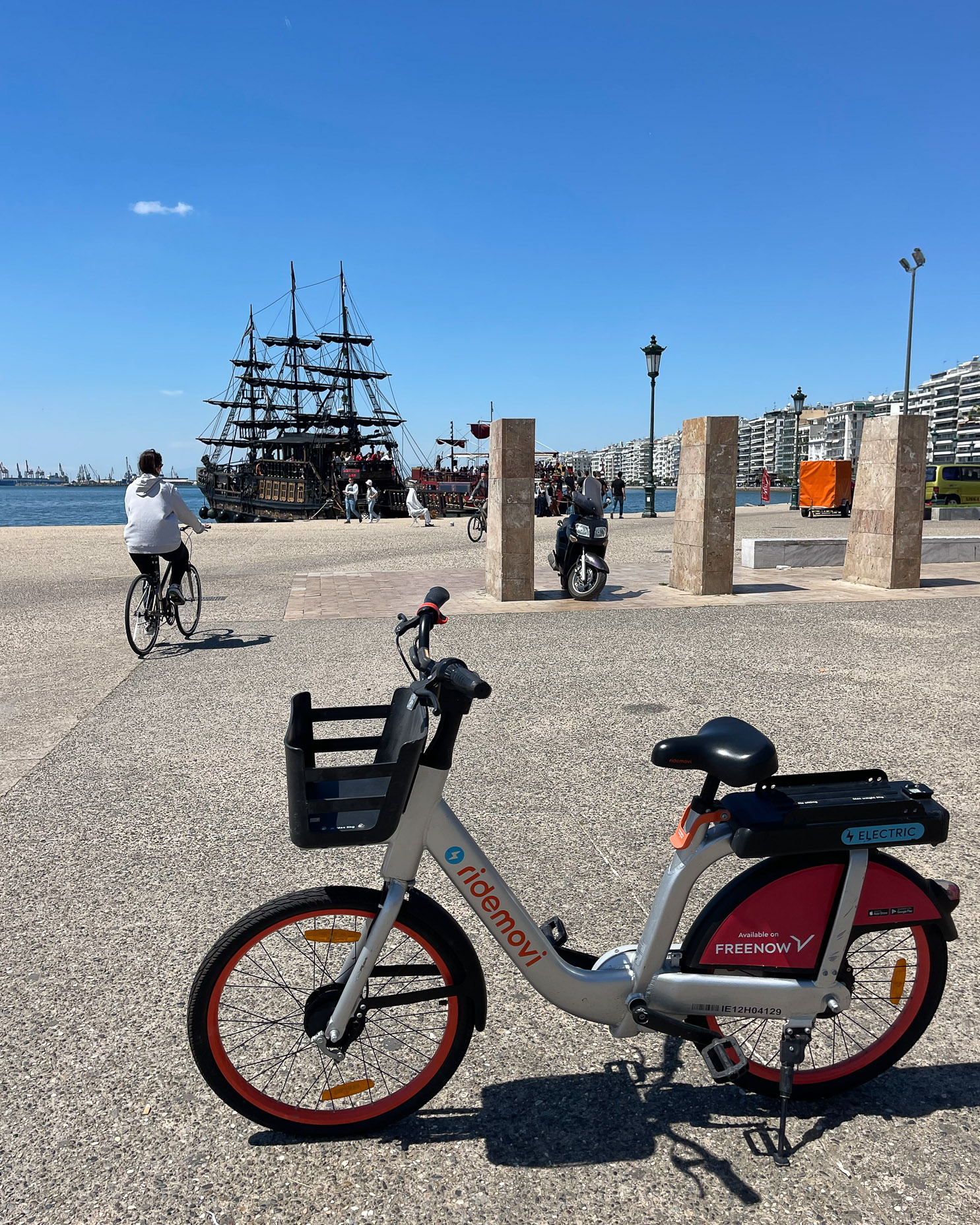 Cycling on the waterfront Thessaloniki Greece Photo Heatheronhertravels.com