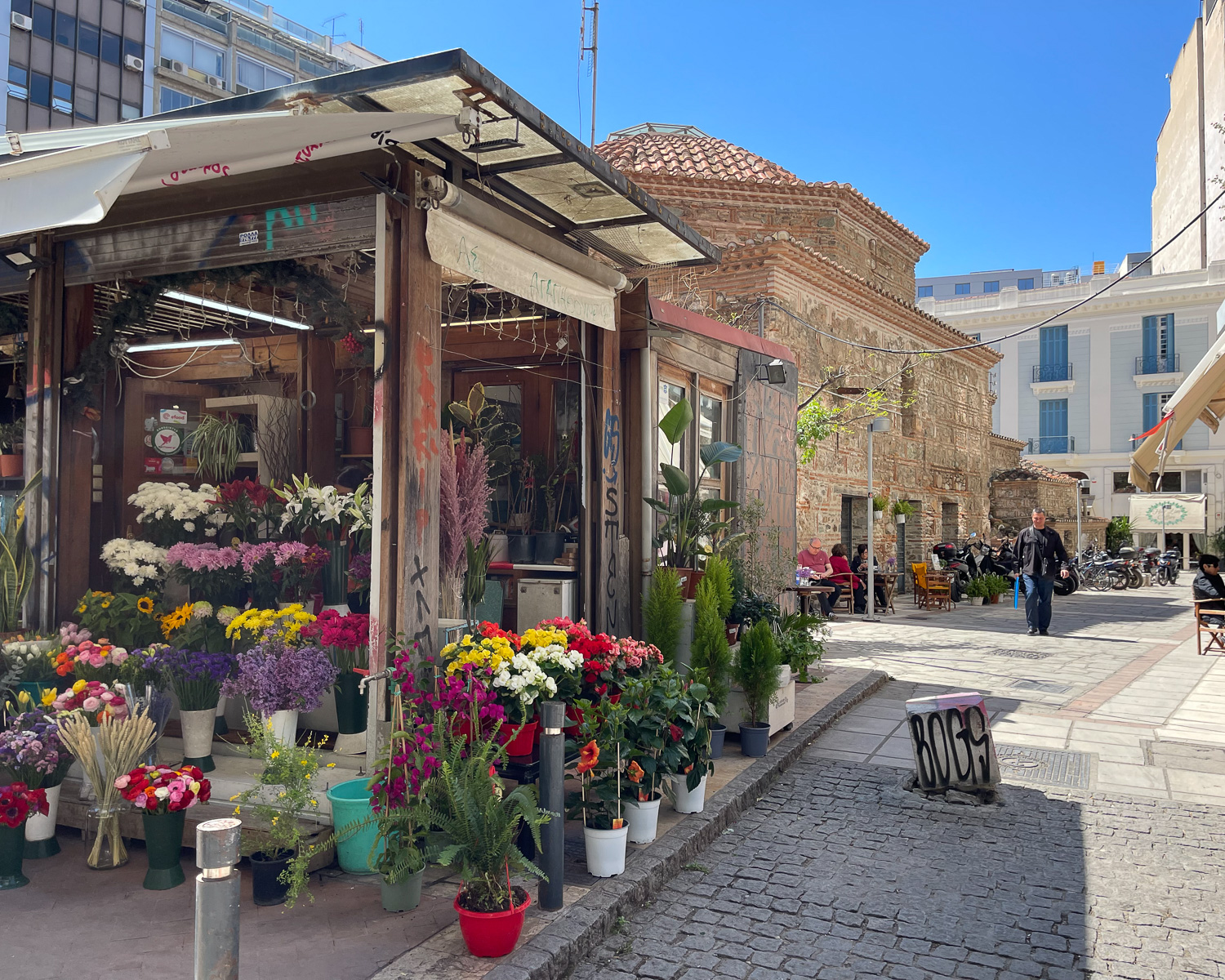 Louloudadika flower market in Thessaloniki Greece Photo_ Heatheronhertravels.com