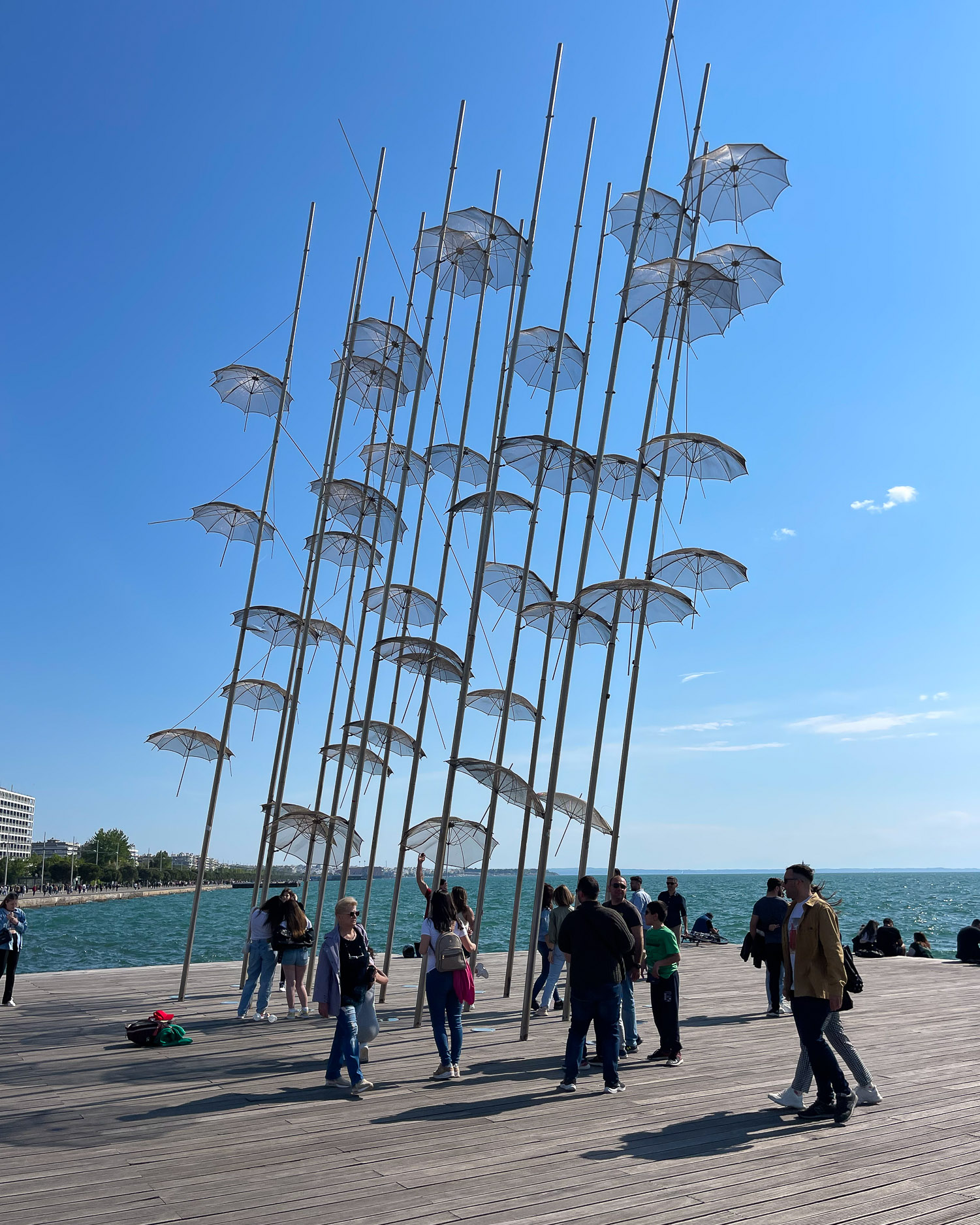 Umbrellas Sculpture Thessaloniki Greece Photo Heatheronhertravels.com