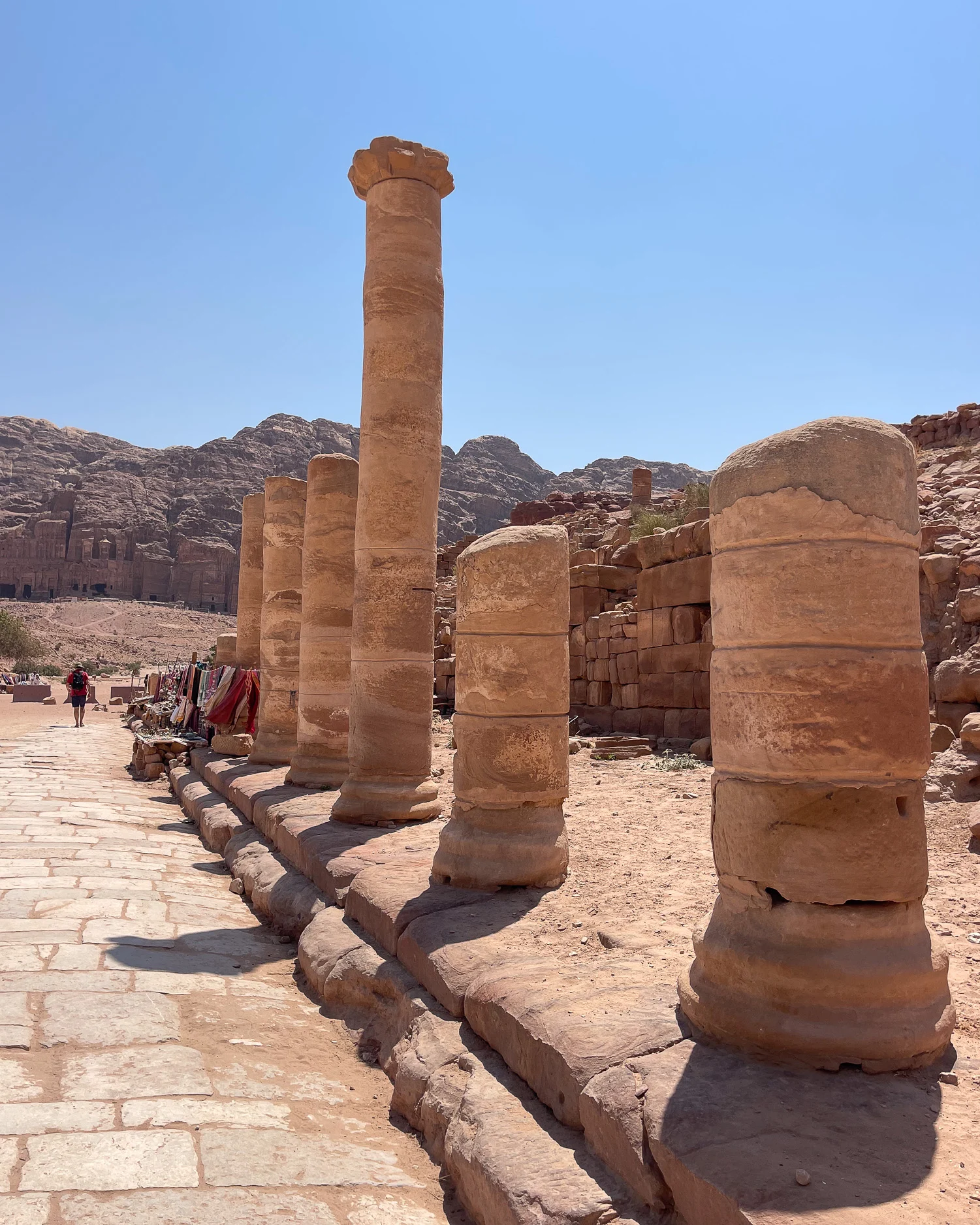 The colonnaded street at Petra Jordan Photo Heatheronhertravels.com