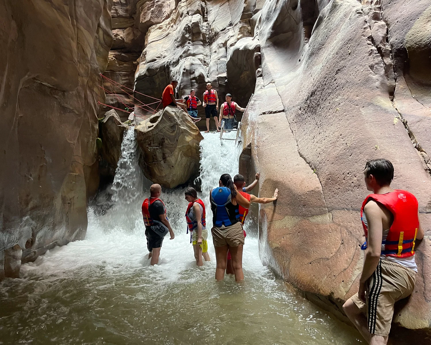 Second cascade on Siq Trail in Wadi Mujib in Jordan Photo Heatheronhertravels.com