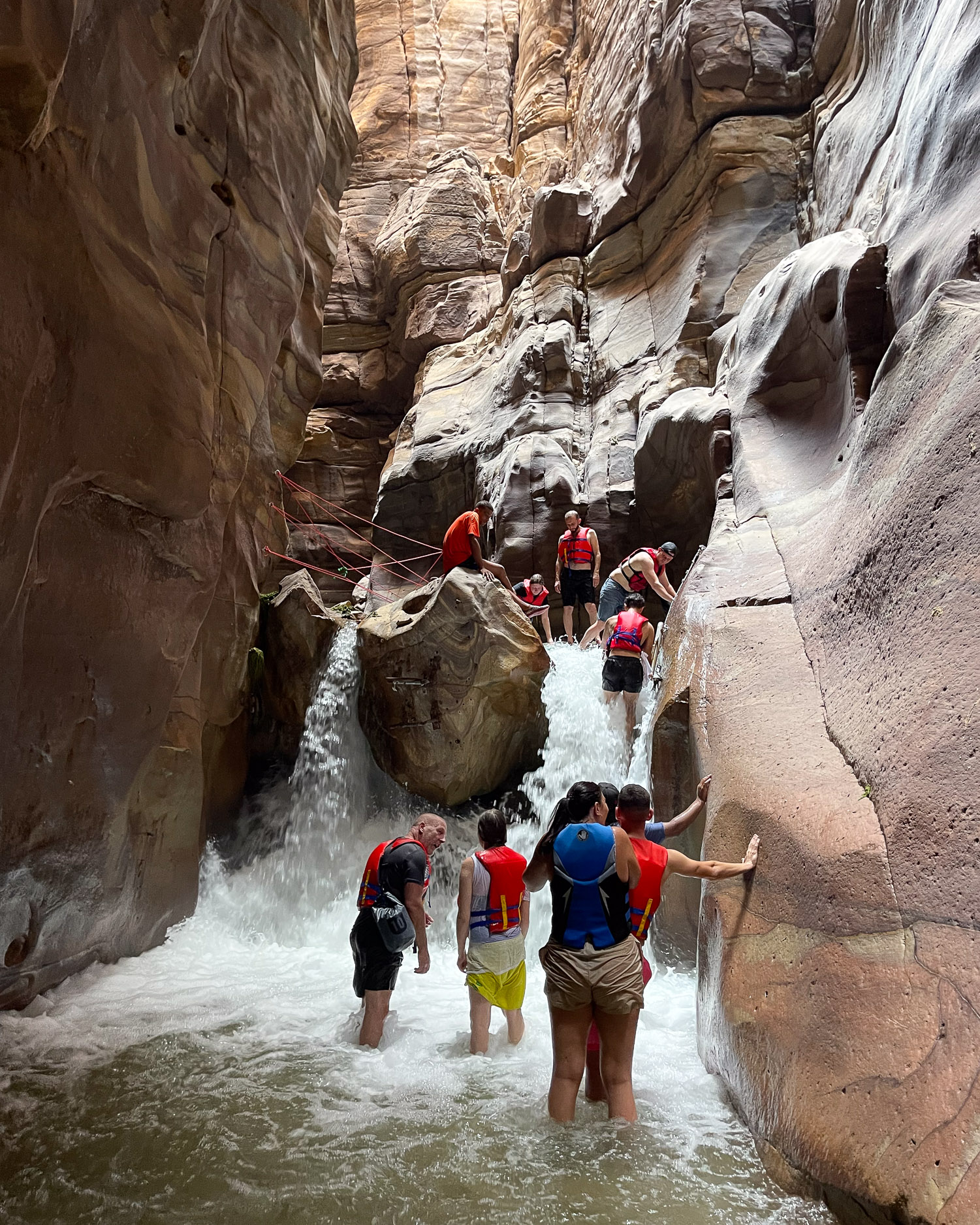 Second cascade on Siq Trail in Wadi Mujib in Jordan Photo Heatheronhertravels.com