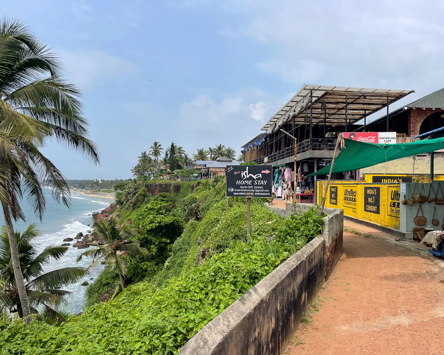 North cliff Varkala Kerala India Photo Heatheronhertravels.com