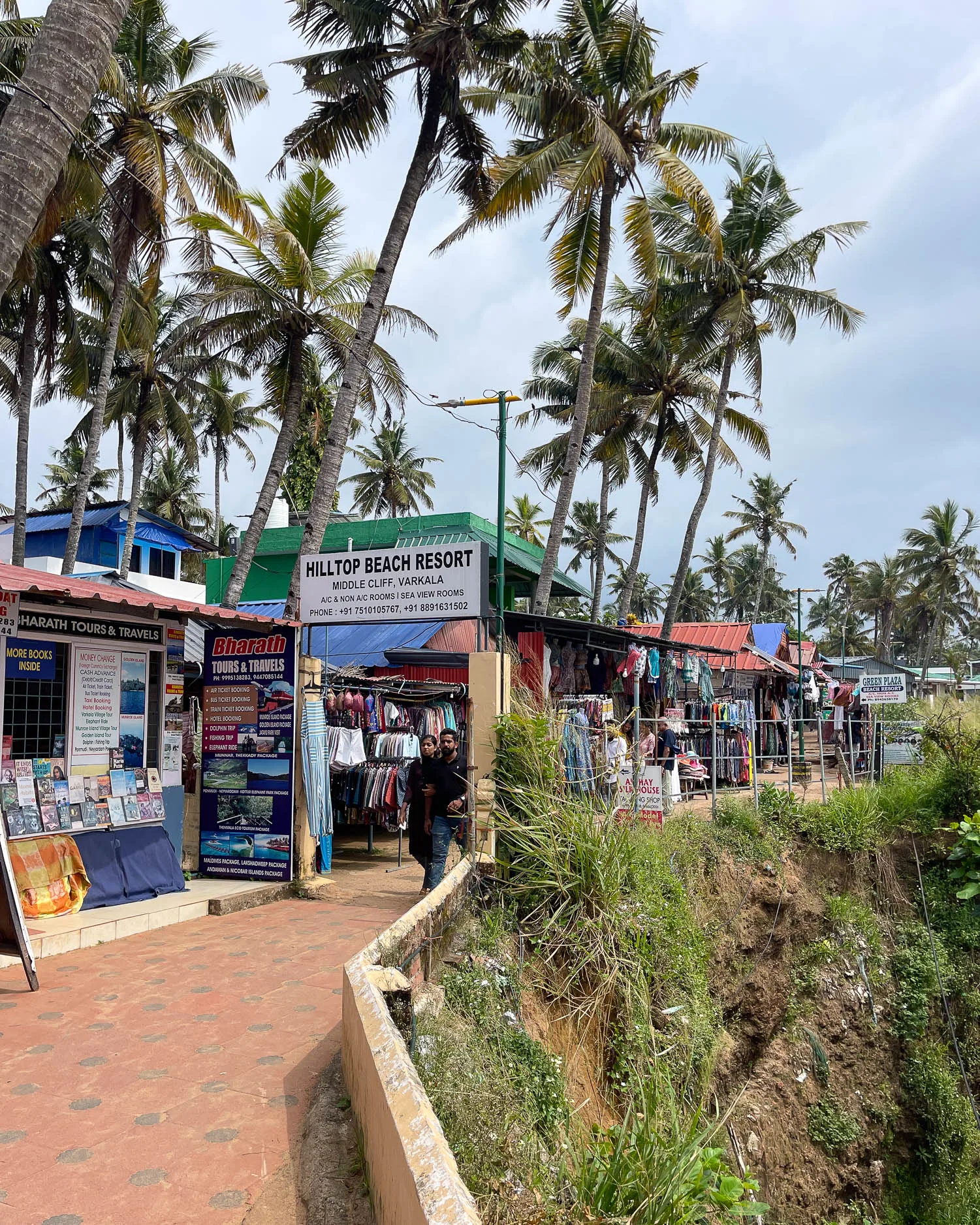 North cliff Varkala Kerala India Photo Heatheronhertravels.com