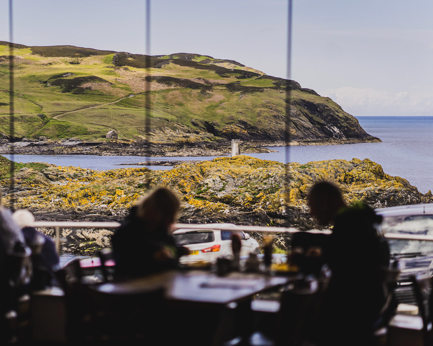 Sound Cafe with views of Calf of Man © Visit Isle of Man