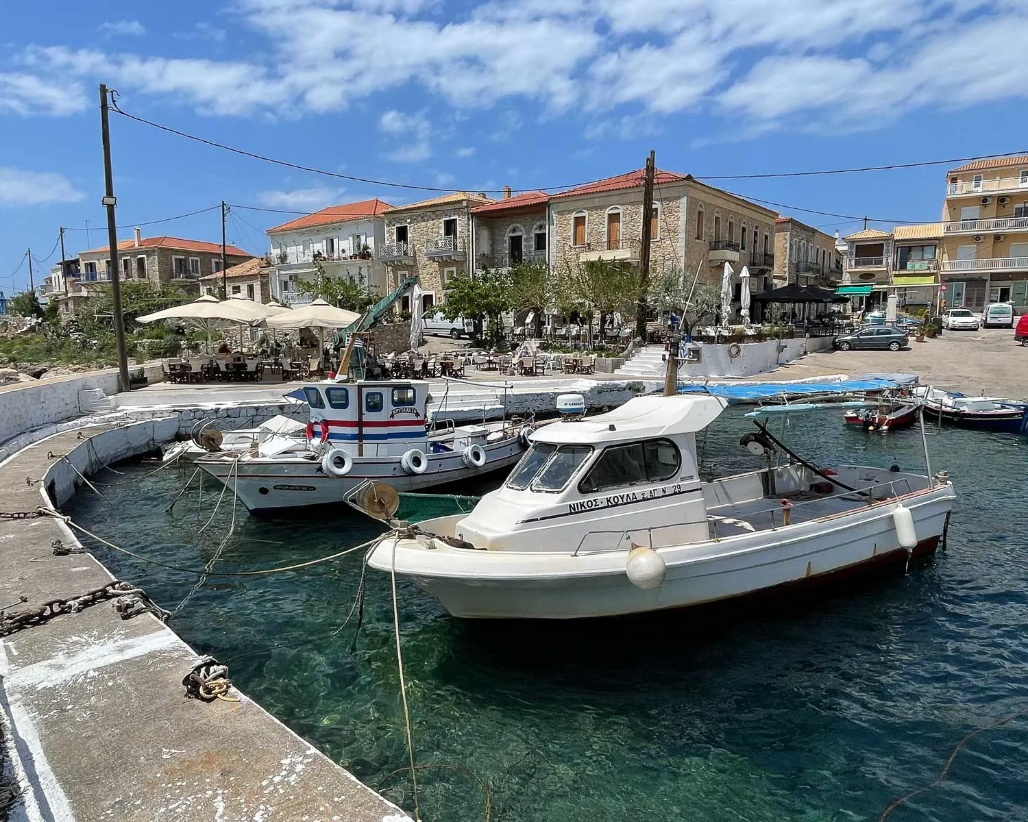 Harbour at Agios Nikolaos Mani Peninsula Greece Photo Heatheronhertravels.com