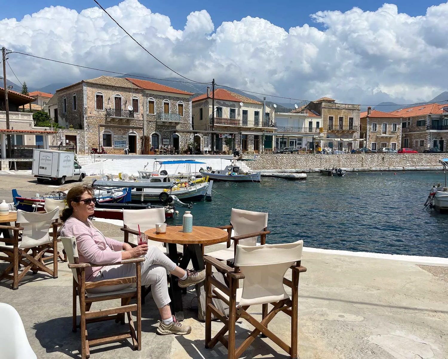 Harbour at Agios Nikolaos Mani Peninsula Greece Photo Heatheronhertravels.com