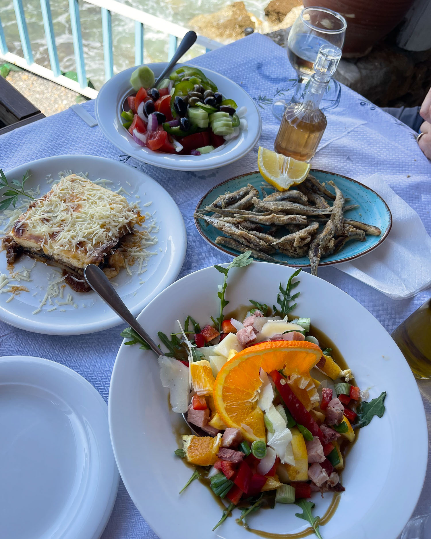 Lunch at Neo Itilo Mani Peninsula Greece Photo Heatheronhertravels.com