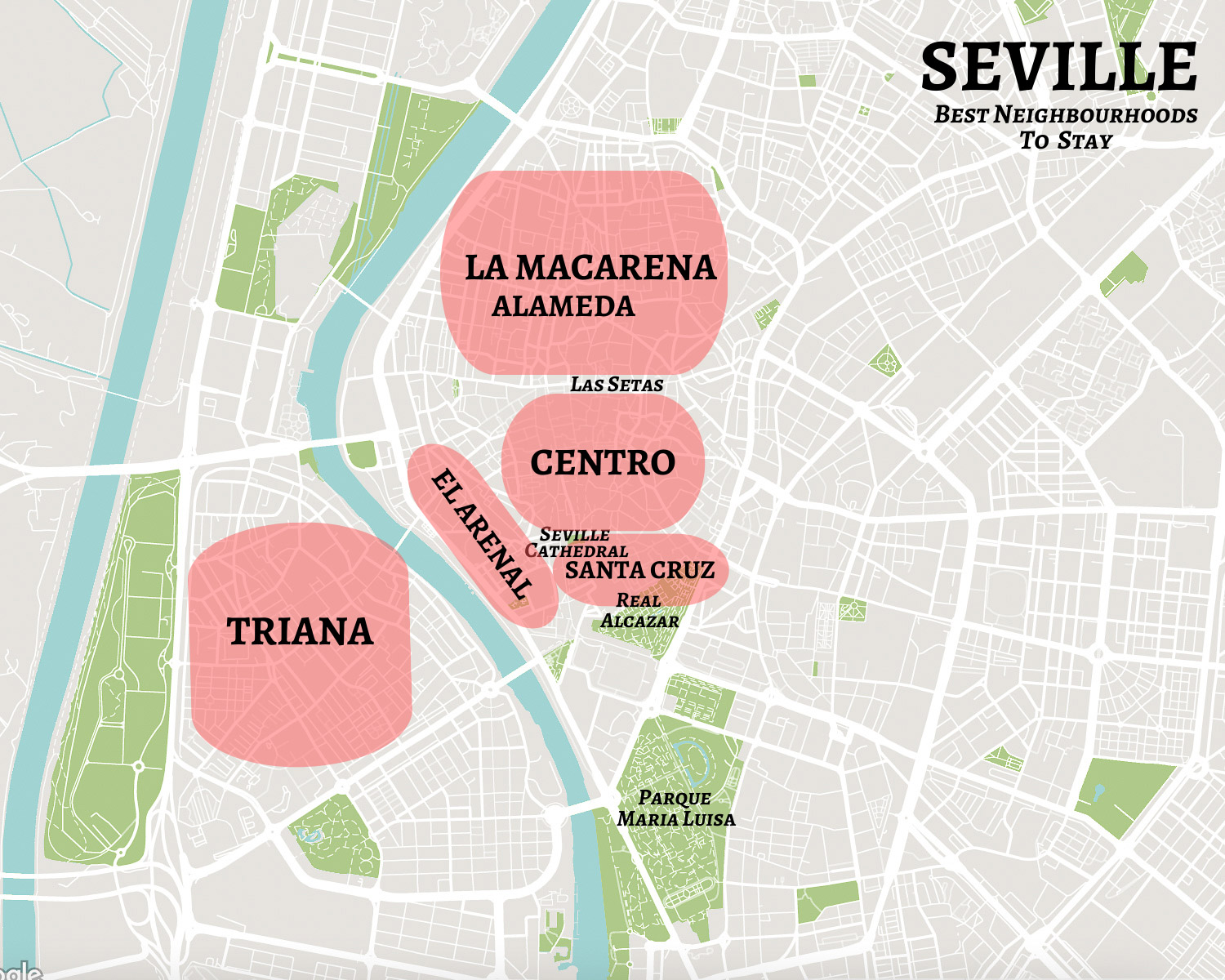 Seville Best places to stay map Heatheronhertravels.com