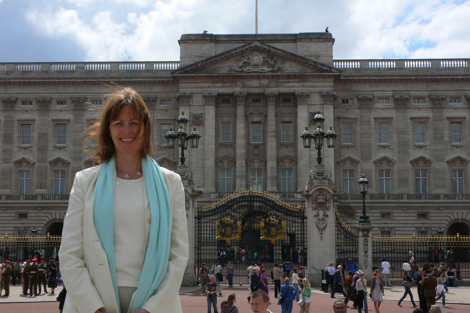 In front of Buckingham Palace