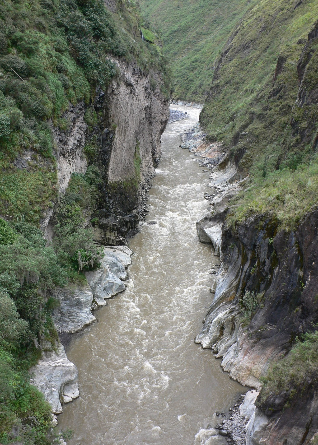 River Pastaza gorge at Banos