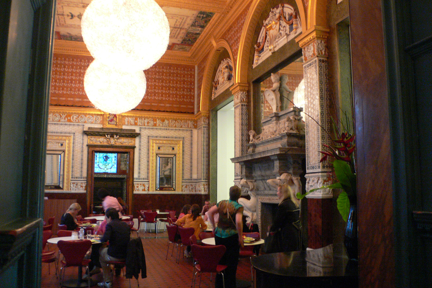The cafe at the V & A museum Gamble Room