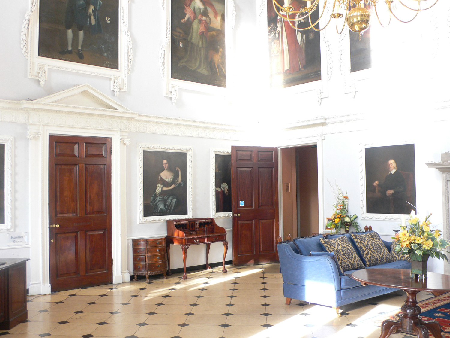 The hall at Kings Weston house
