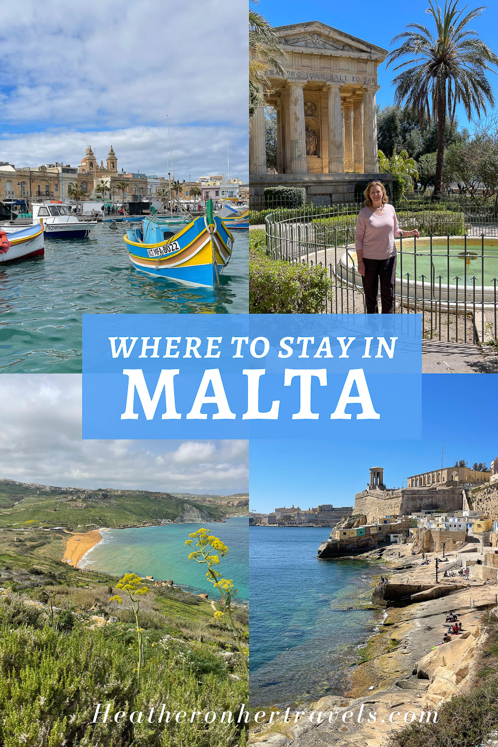 Where to stay Malta Pinterest Photo Heatheronhertravels.com