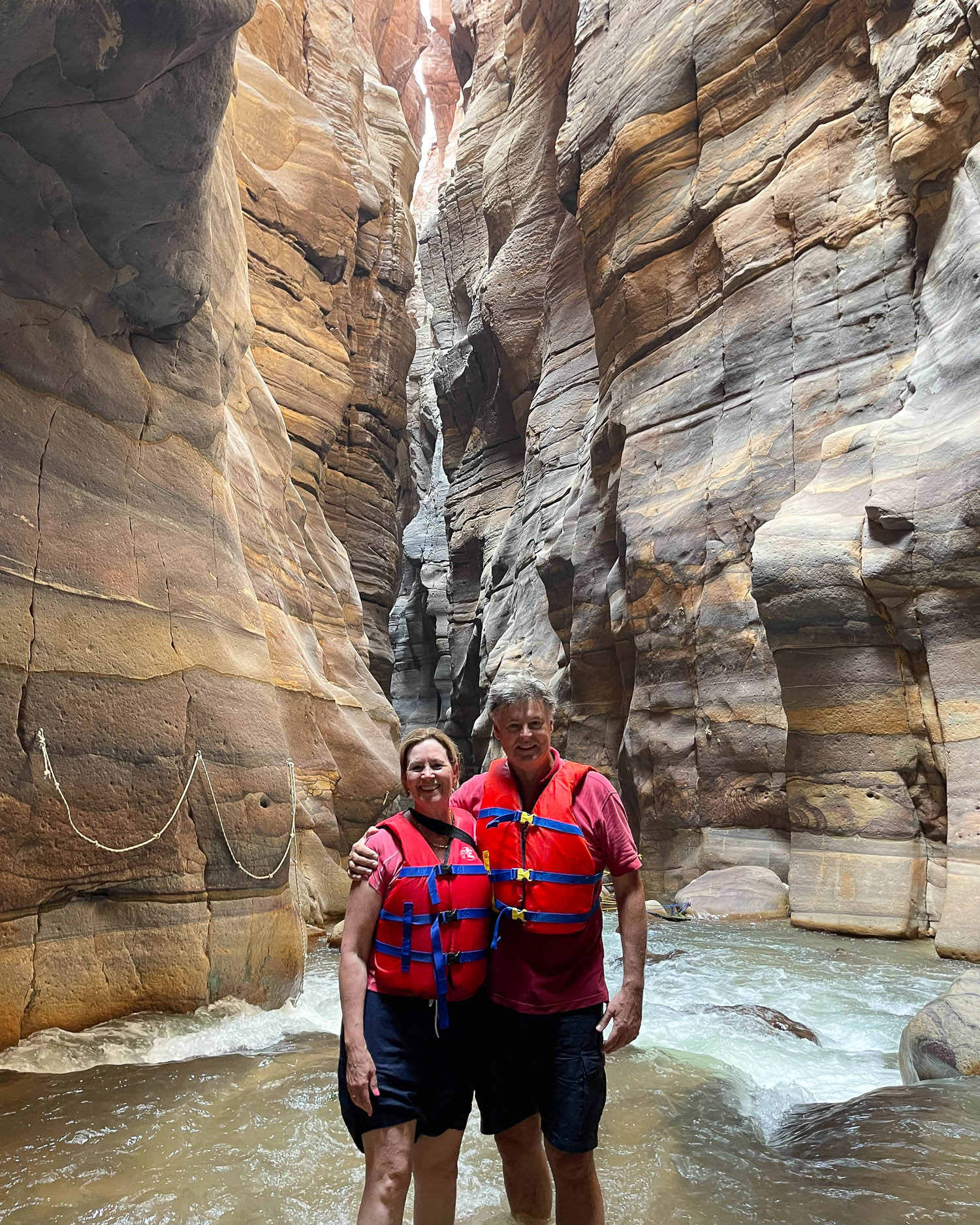 First cascade on Siq trail in Wadi Mujib in Jordan Photo Heatheronhertravels.com